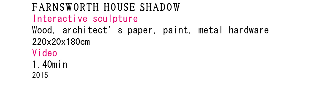 <p>2015<br />
Farnsworth House Shadow</p>
